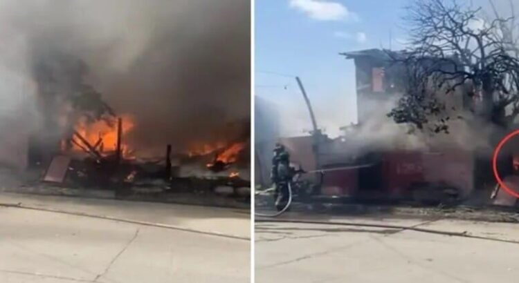 Incendio consume dos cuartos de madera y una casa