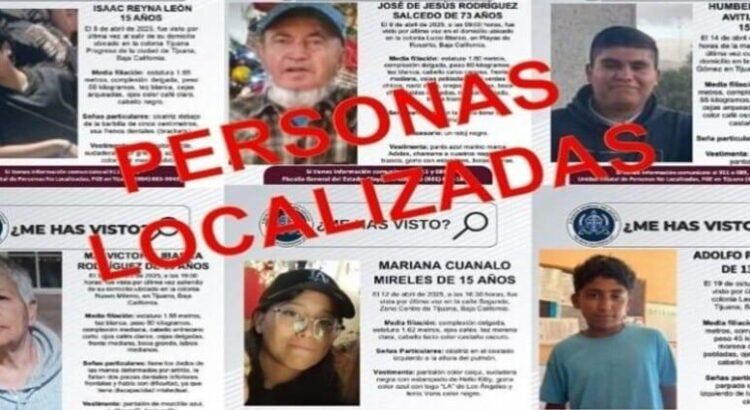 FGE localiza a seis personas reportadas como desaparecidas