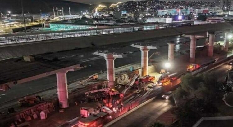 Accidente en obra del viaducto elevado deja dos lesionados