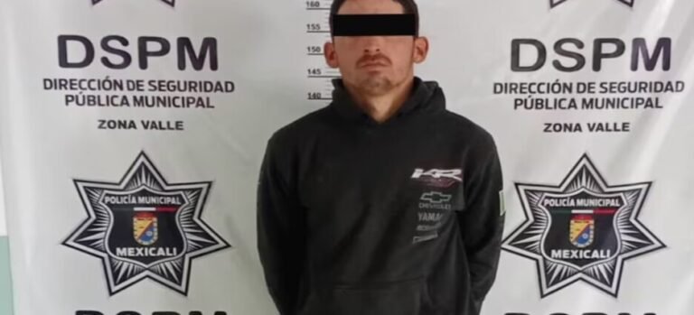 Detienen a sujeto armado con cuchillo en Mexicali