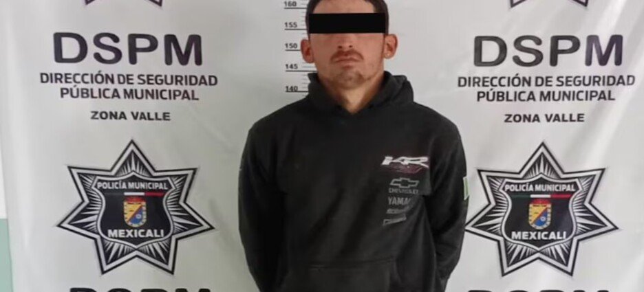 Detienen a sujeto armado con cuchillo en Mexicali