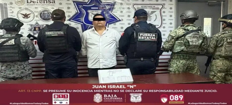 Detienen en Mexicali a ex policía municipal armado; lo investigan por presuntos vínculos con el crimen organizado